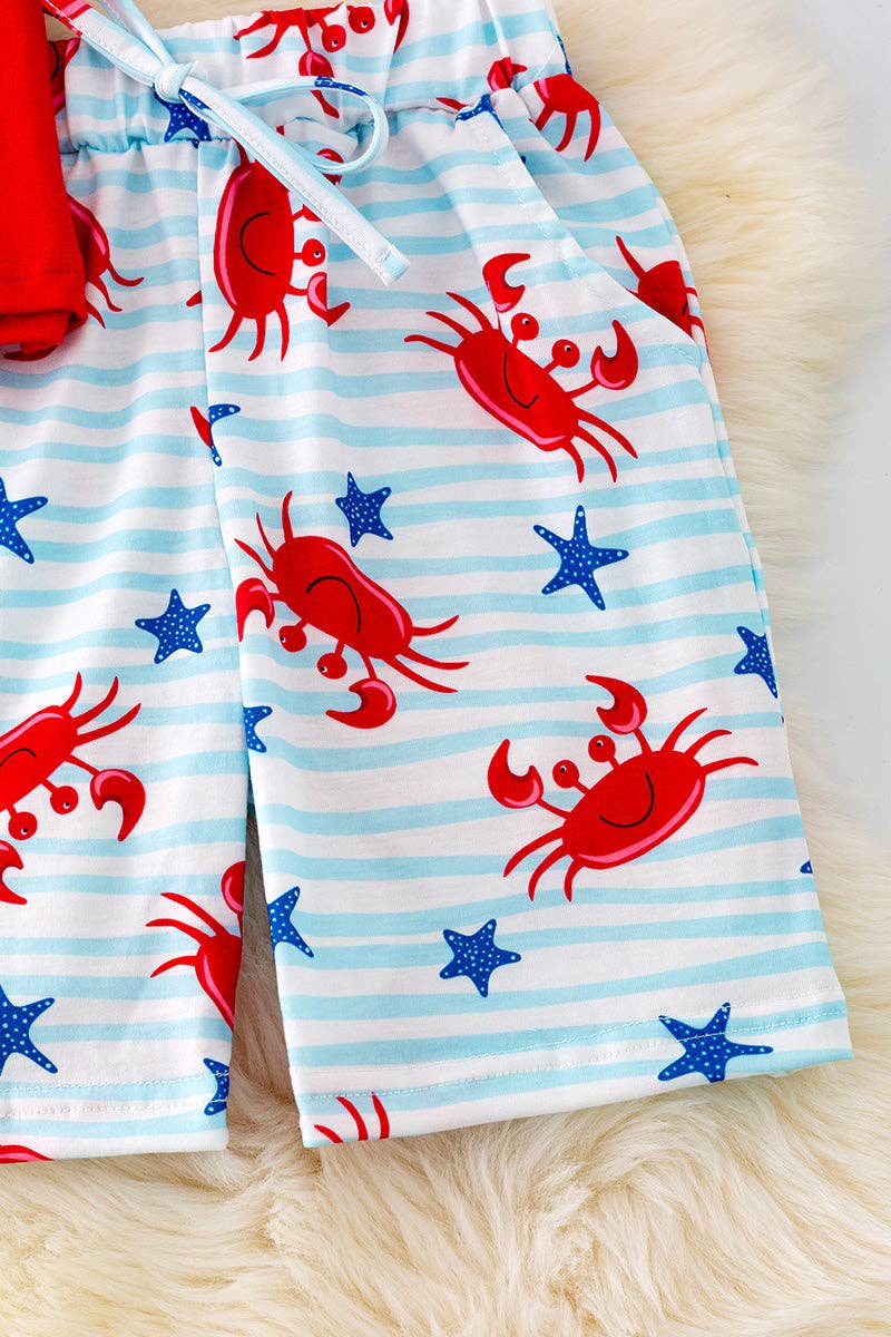 Sandy Claws Crab Printed Set