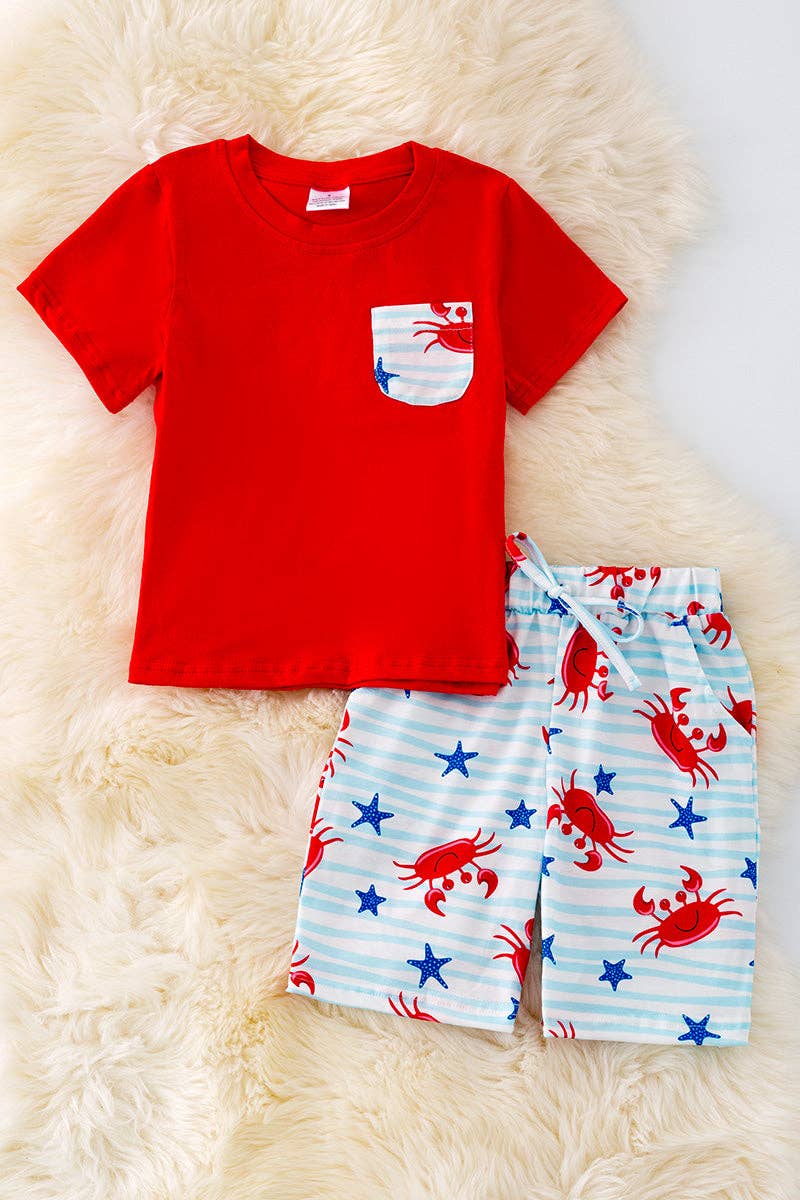 Sandy Claws Crab Printed Set