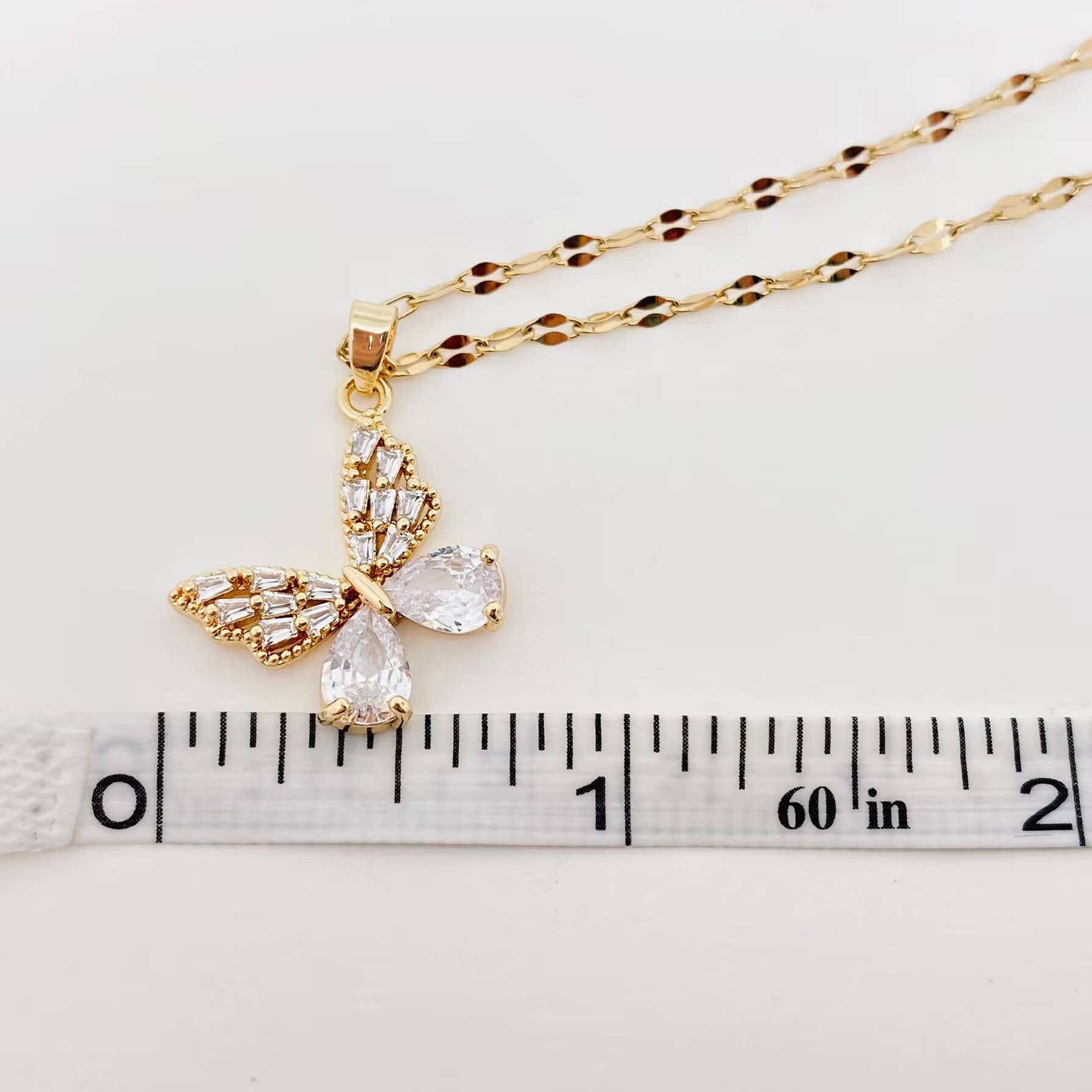 Gold Plated Butterfly Necklace