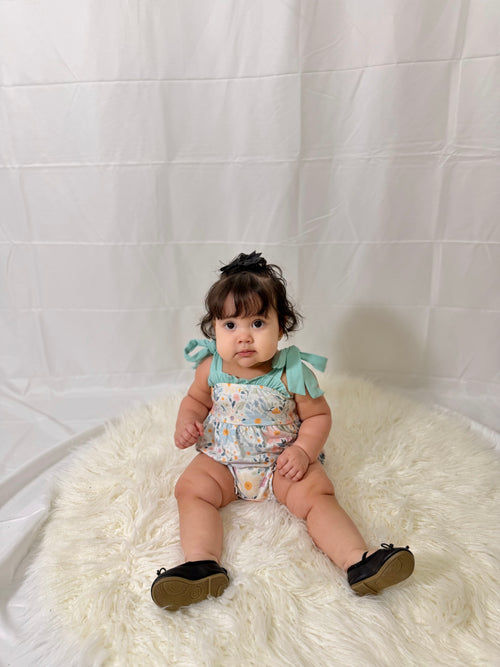 Baby Floral Romper with Snaps