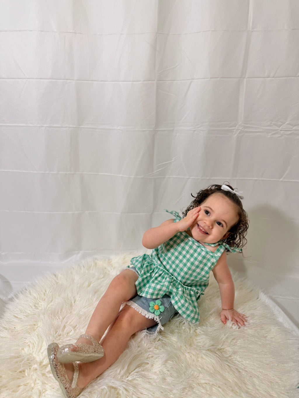 Gingham Ruffle 2-Piece Set