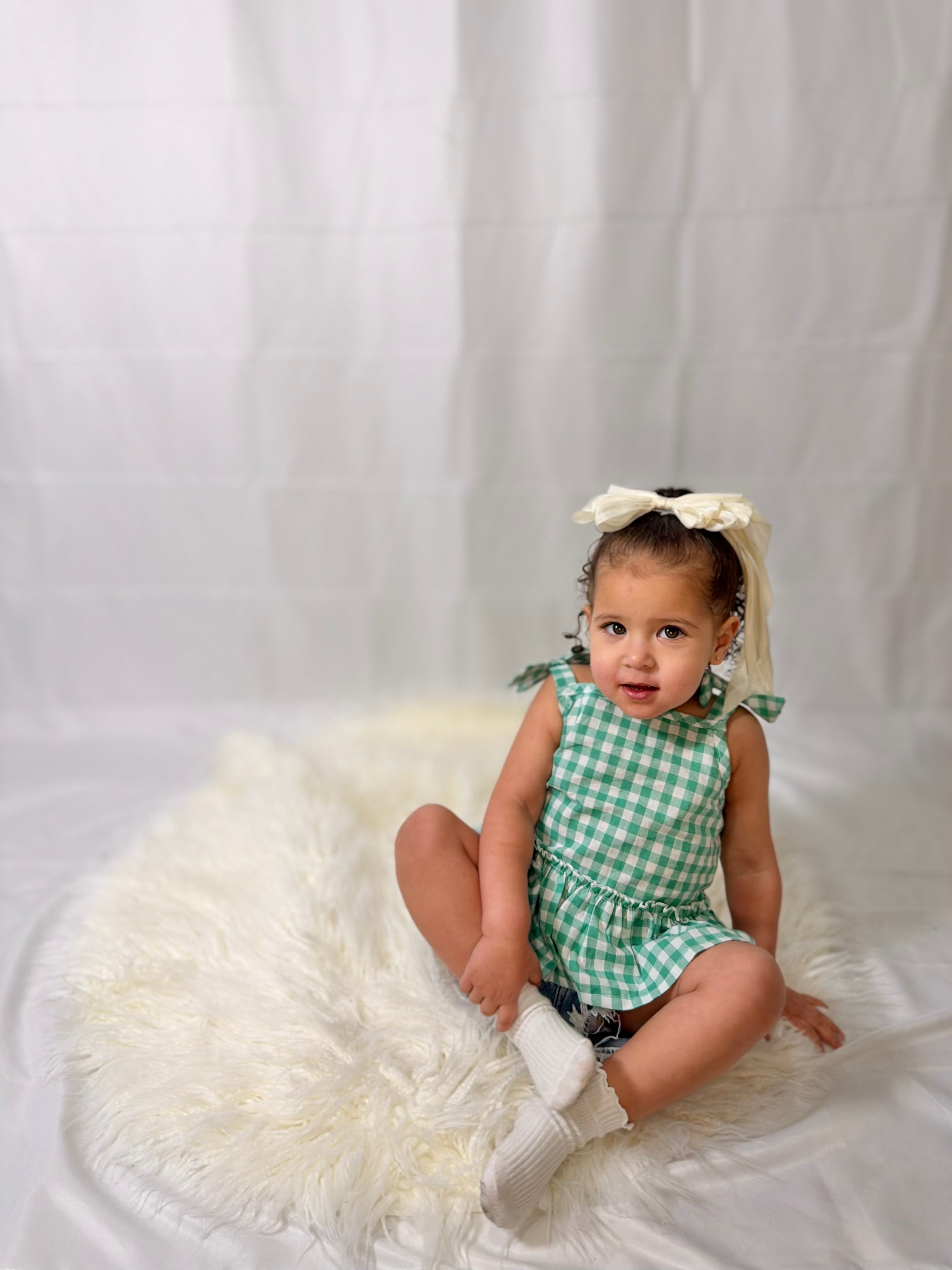 Gingham Ruffle 2-Piece Set