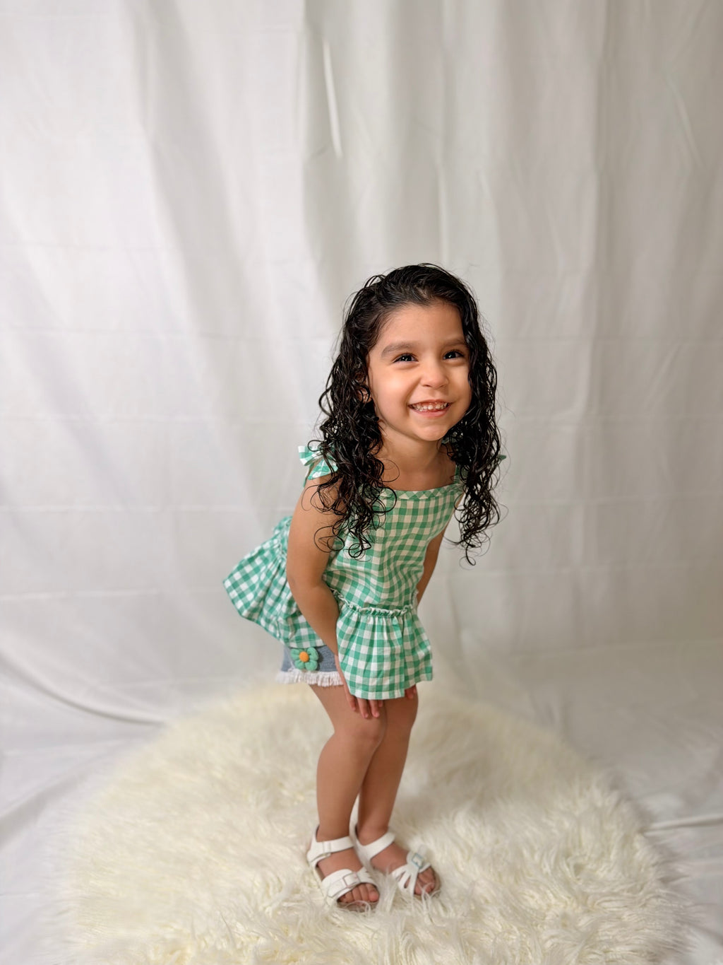 Gingham Ruffle 2-Piece Set
