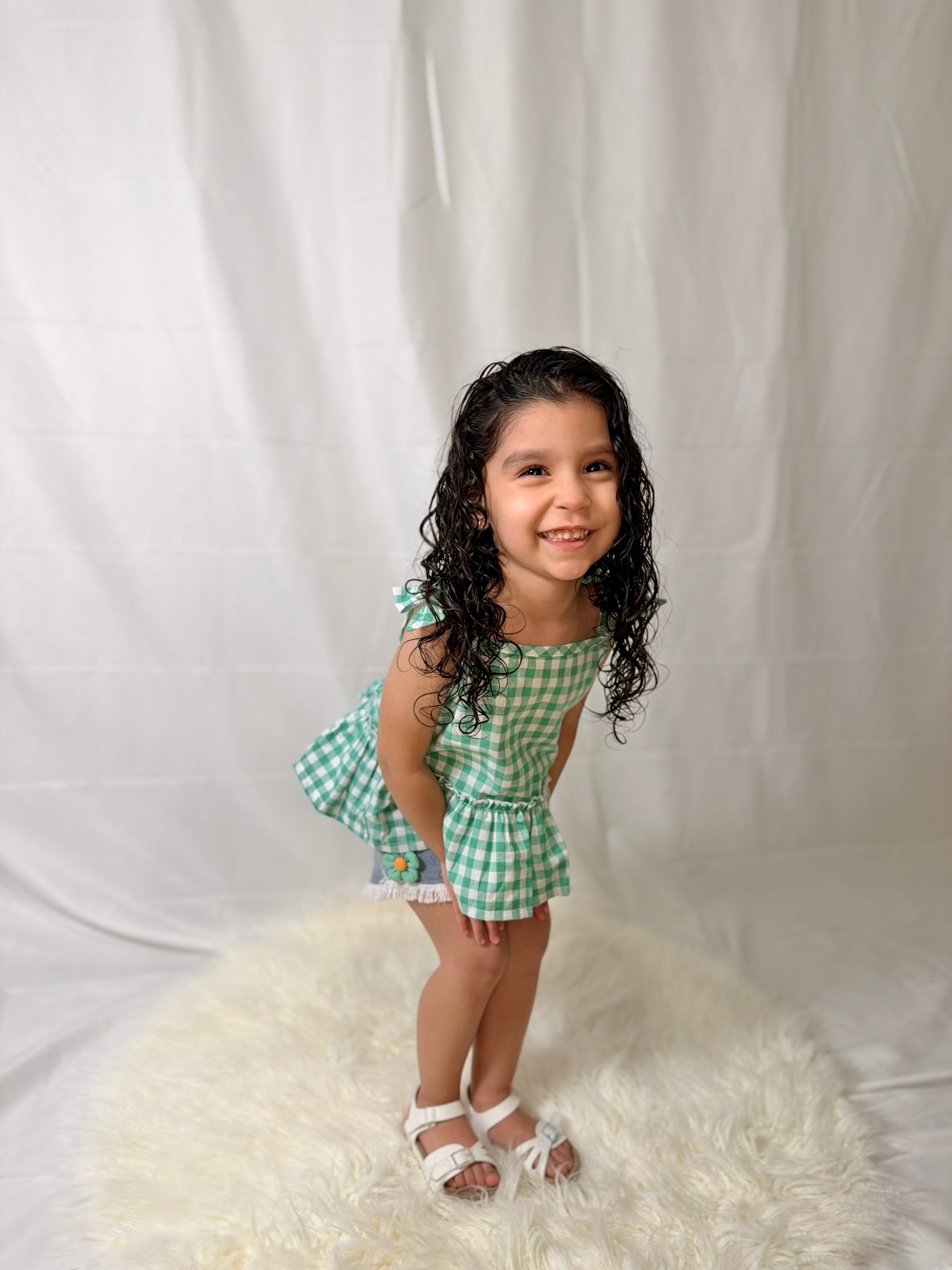 Gingham Ruffle 2-Piece Set
