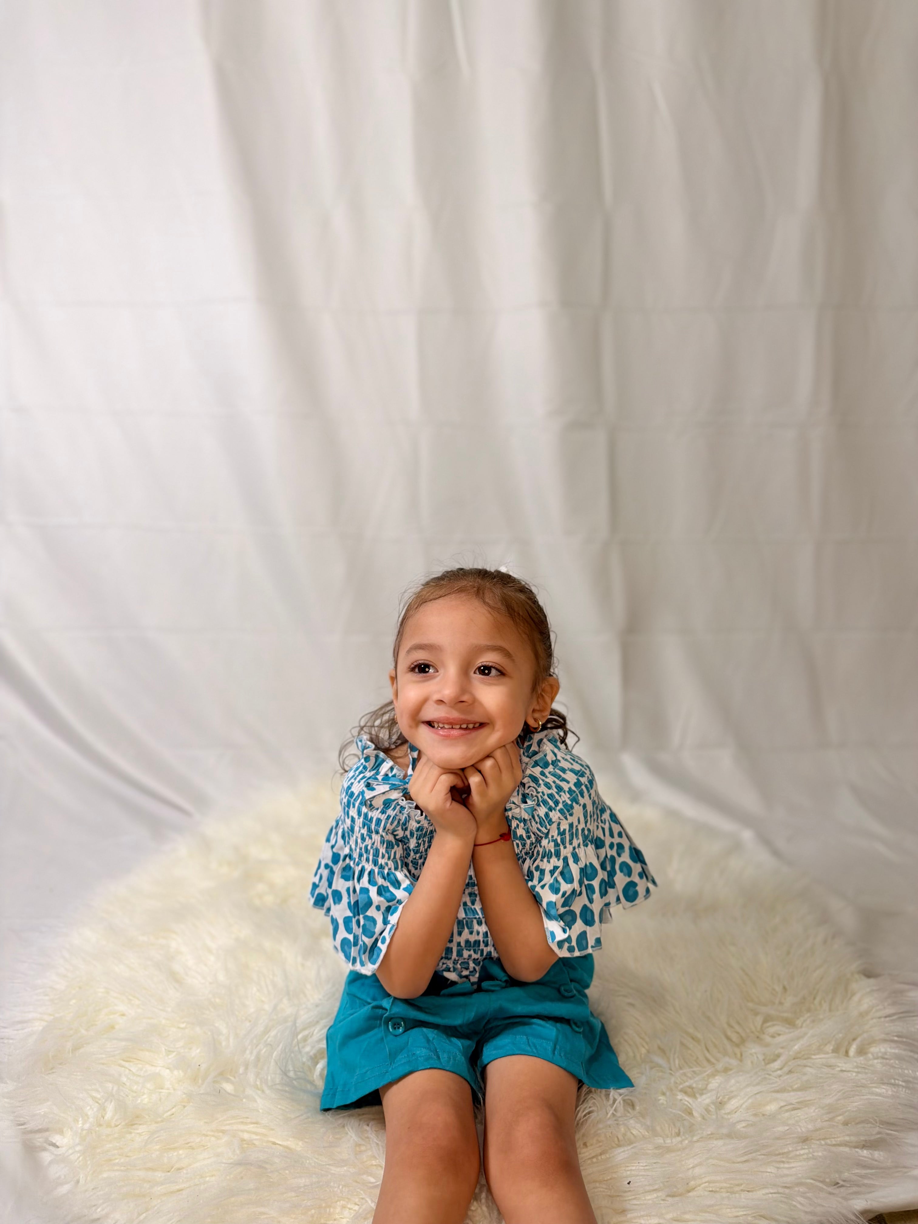 Animal Print Cold Shoulder Top & Shorts Set