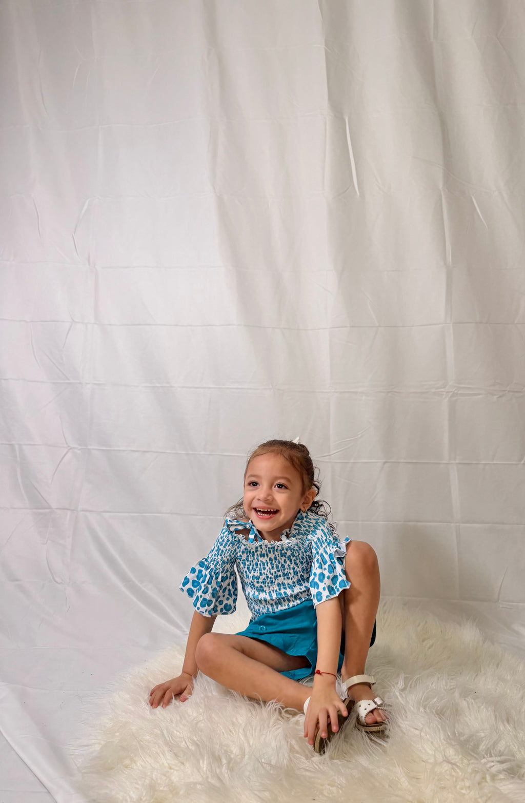 Animal Print Cold Shoulder Top & Shorts Set