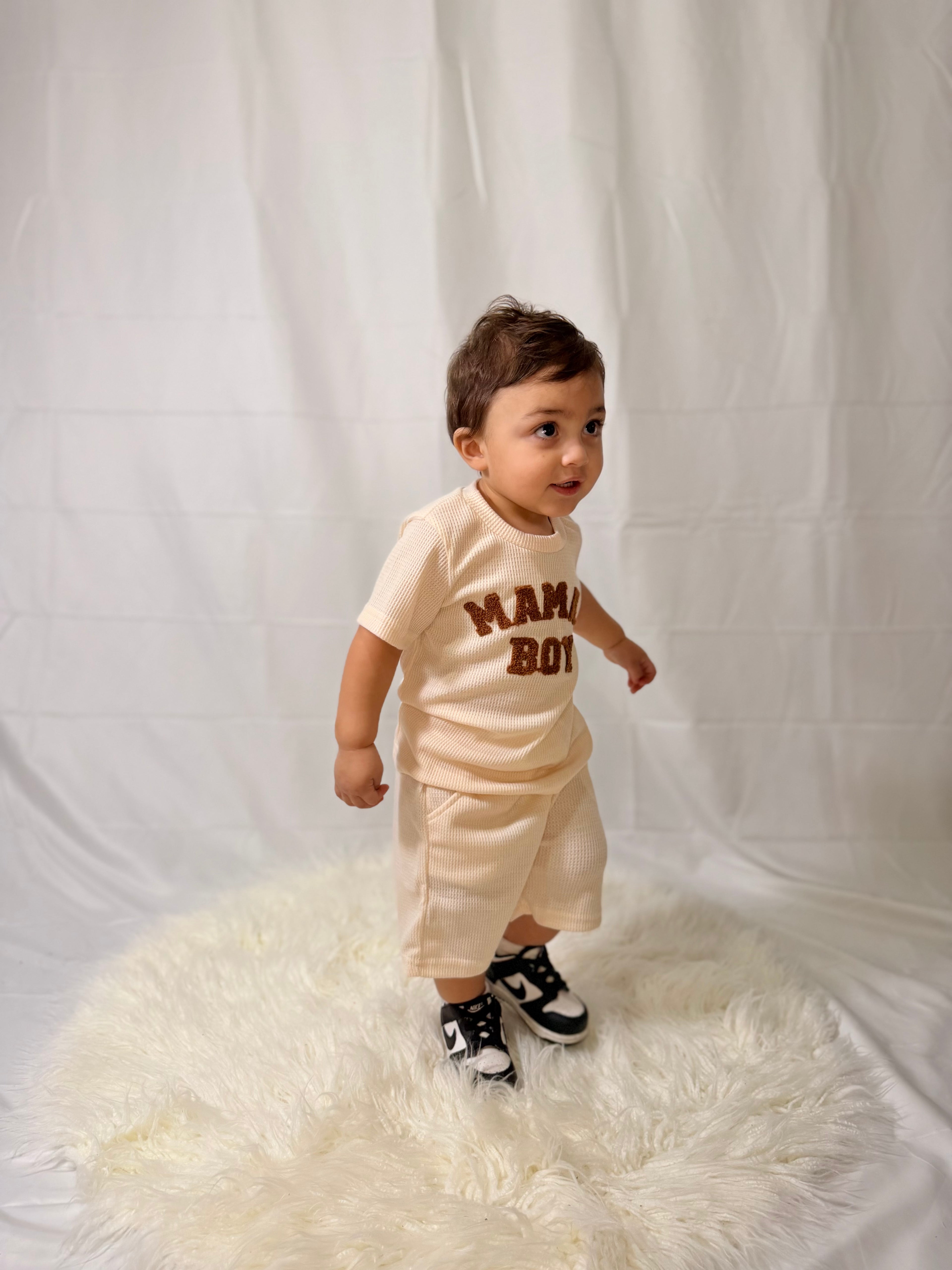 Knit Short Sleeve 2-Piece Set