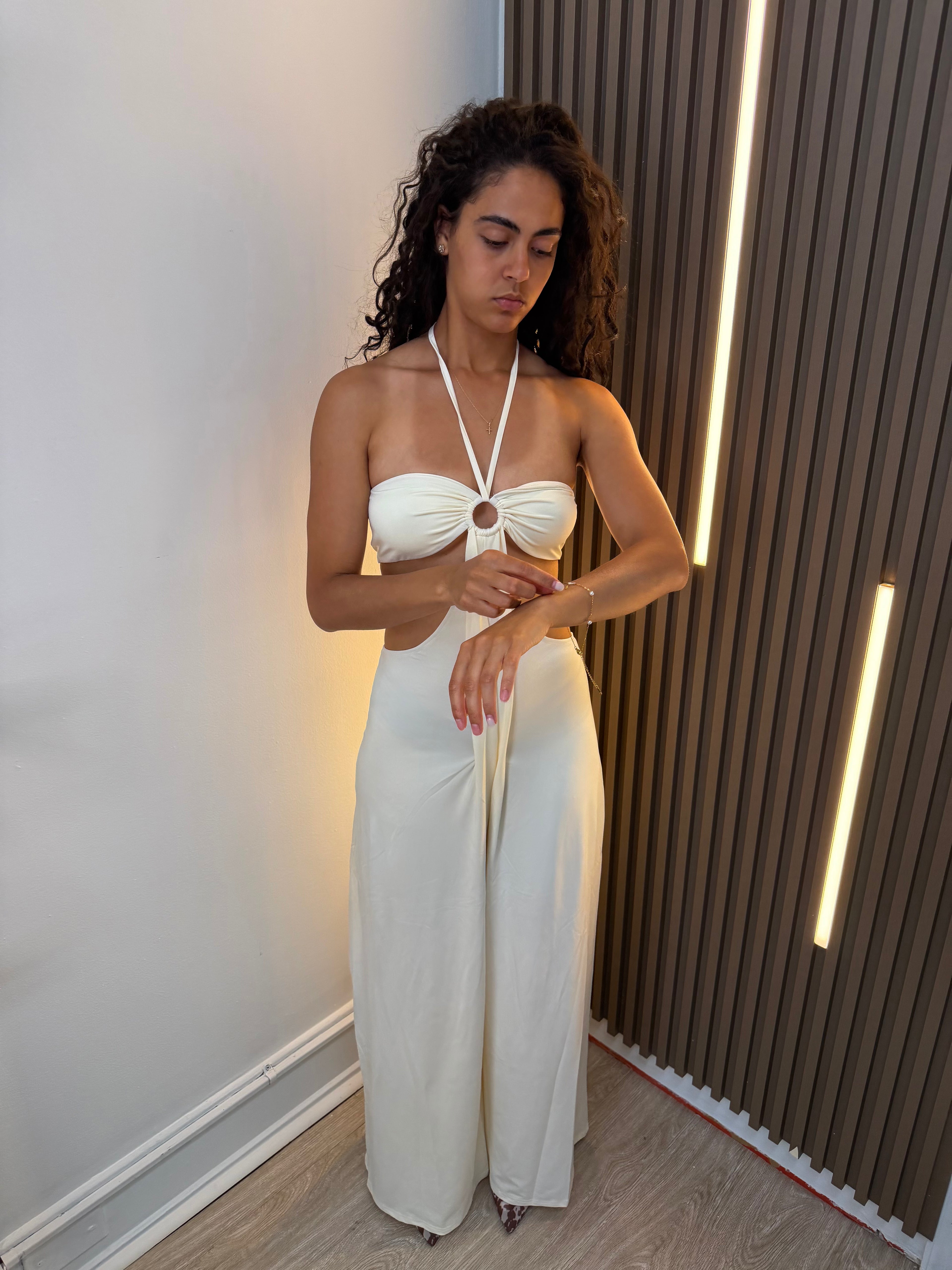 Cutout Wide-Leg Jumpsuit