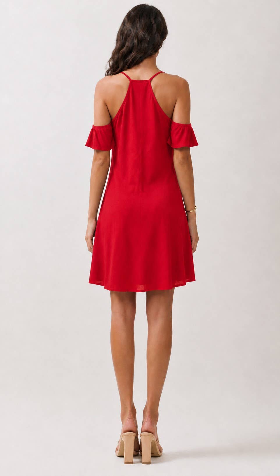 Cold Shoulder Flowy Midi Dress