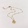 Gold Plated Bow Pendant Necklace