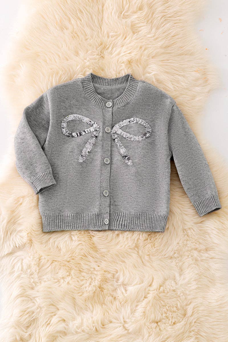 Sequin Bow Cardigan