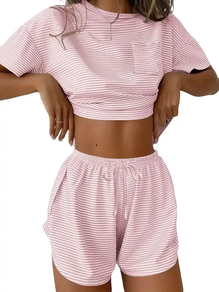 Striped Lounge Casual Set